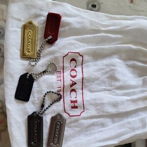 Coach Gold, Black, and Silver Tags For Bags, Wallets, Bag included